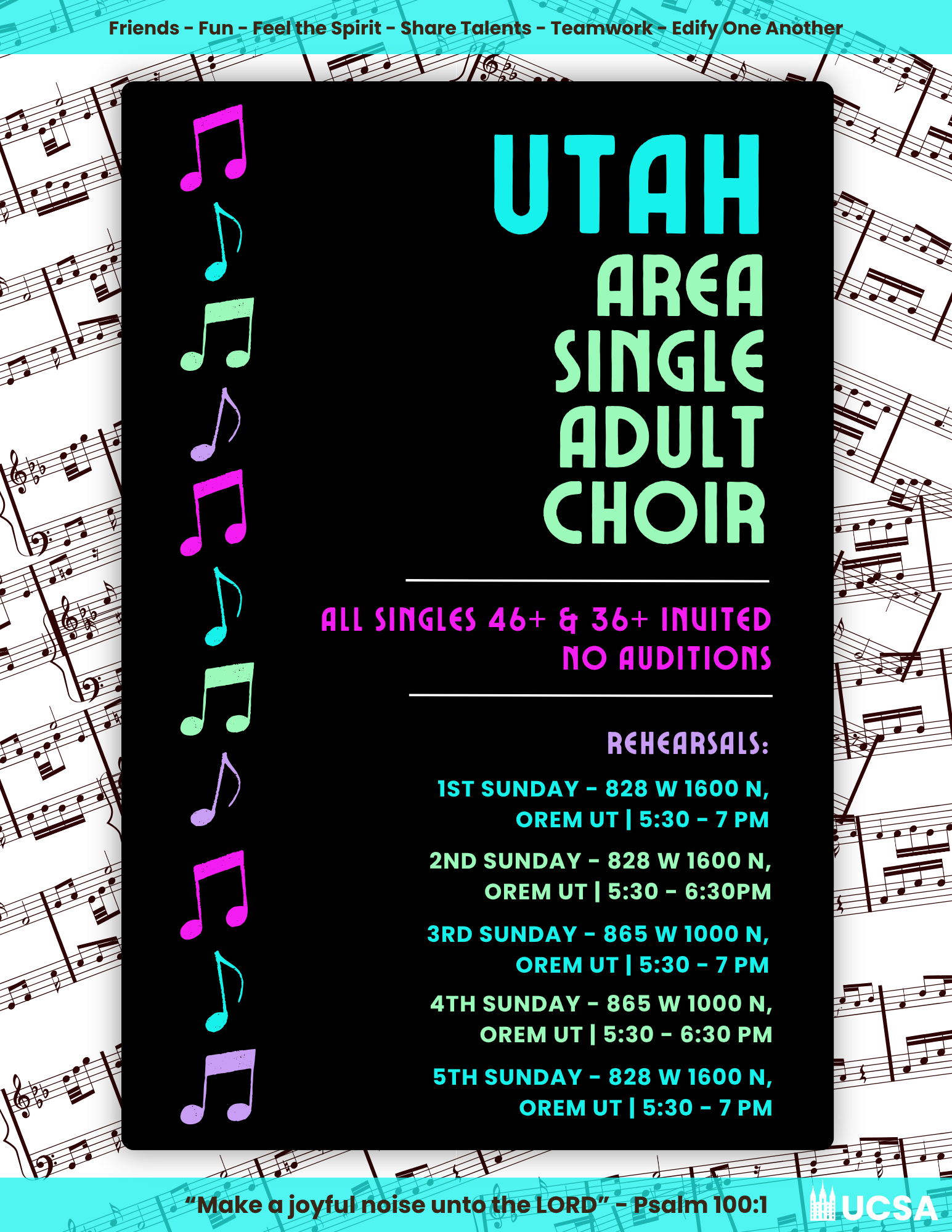 choir rehearsal schedule